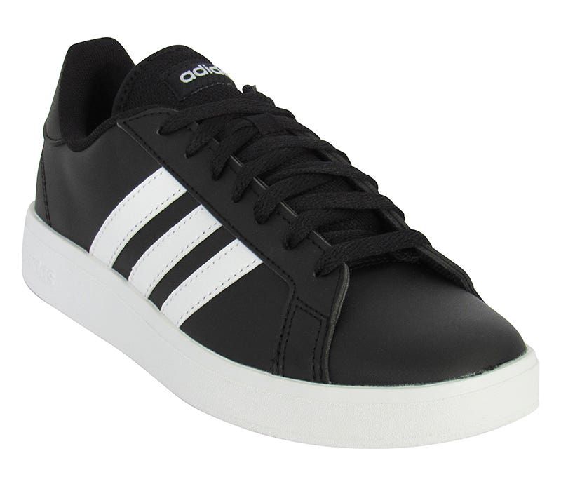 Tenis adidas negras con blanco new arrivals