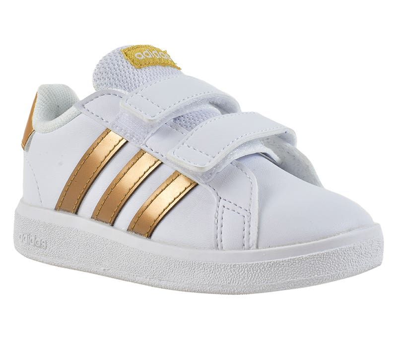 Tenis blancos shop adidas niña