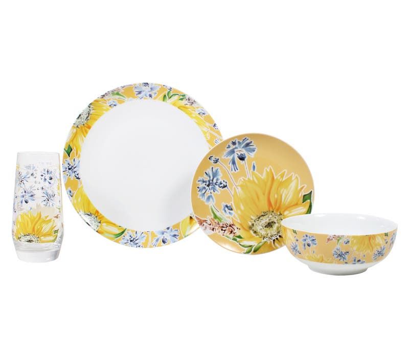 vajilla porcelana crown baccara bouquet 4 personas VIU Tienda Online